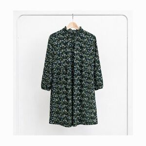 LOFT Floral Mini Dress - Green and Blue
